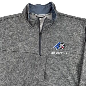 UNC Asheville Bulldogs Sweatshirt Mens 2XL Gray NCAA Basketball‎ Adidas 1/4 Zip